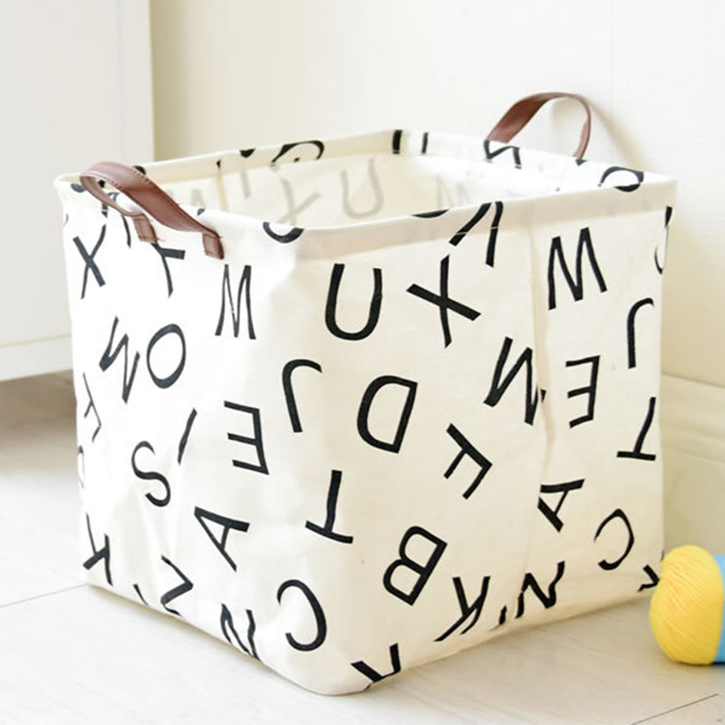 Dirty Laundry Barrel Day Style Dirty Laundry Basket Washable Folding Waterproof Containing Barrel Containing Basket Cotton Twist Toy Debris containing