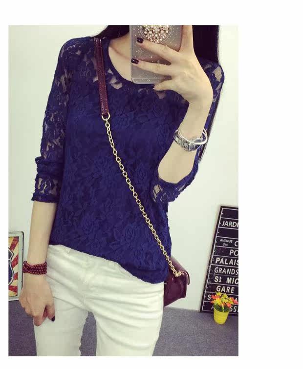 韩版宽松t恤女式秋款大码打底衫女装网纱上衣