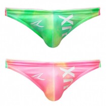 Group purchase made in Japan AQUX mens low waist triangle swimming trunks polyester spandex new mid-stitched pouch