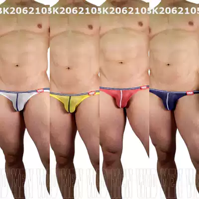 Made in Japan GMW men's low waist briefs nylon spandex transparent stitching three-dimensional bag capsule silicone label