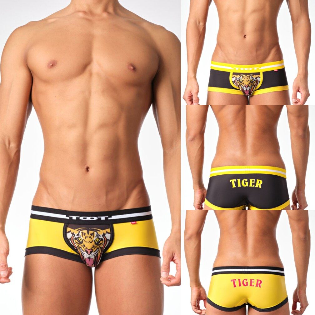 Japan-made TOOT men's low-waist boxer briefs Year of the Tiger special nylon spandex silky elastic material