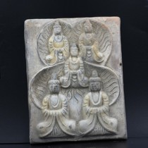 Pagoda Buddha statue pottery Saber Tang Dynasty painted Buddhist figures in the Tibetan pagoda with bricks