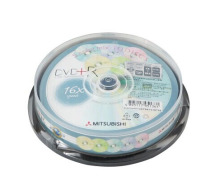 Mitsubishi DVD R 16X Five Colorful Cherry Blossom 10 Barrel Loaded Blank Burn Disc 4 7G disc 10 pieces of packaging