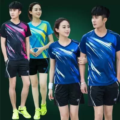 Badminton suit men summer custom 2019 new sports uniform short sleeve quick dry breathable female printing invoice