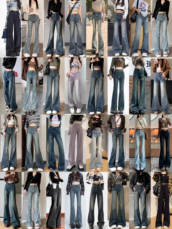Wholesale Street Vendor Inventory Spring and Summer New Women's Denim Pants Korean Style Women's Jeans Assorted Styles Direct from Manufacturer