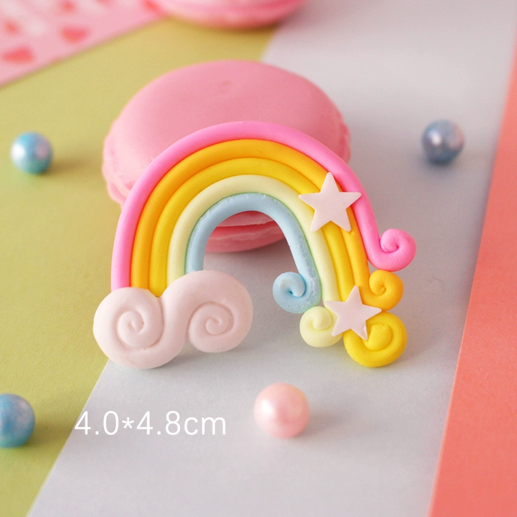 Cảnh 3D trang trí bánh trang trí đám mây cầu vồng nướng đặc biệt khuôn phụ kiện trang trí bánh - Trang trí nội thất thiết kế tiệm nail