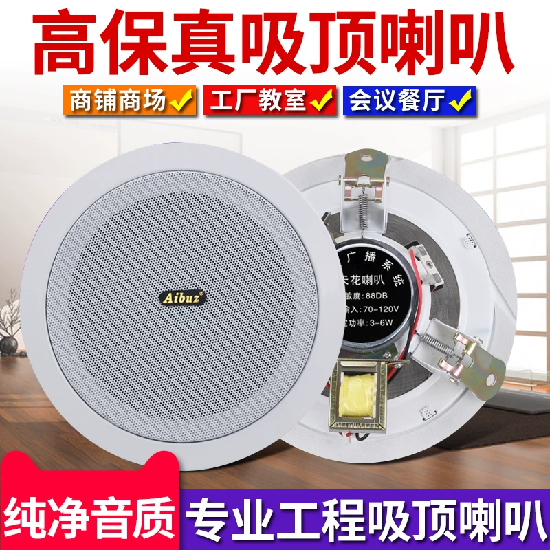 AIBUZ YLD-621-622 Ceiling Speaker Ceiling Speaker Suspended Ceiling Embedded Speaker Background Music