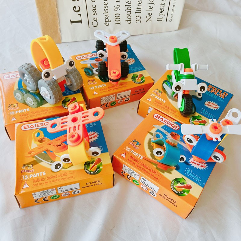 Foreign Trade Hands-on Small Toy Coordination Capacity Exercise Dismantling Screw Assembly Mechanical Building Block Assembly Toy Puzzle