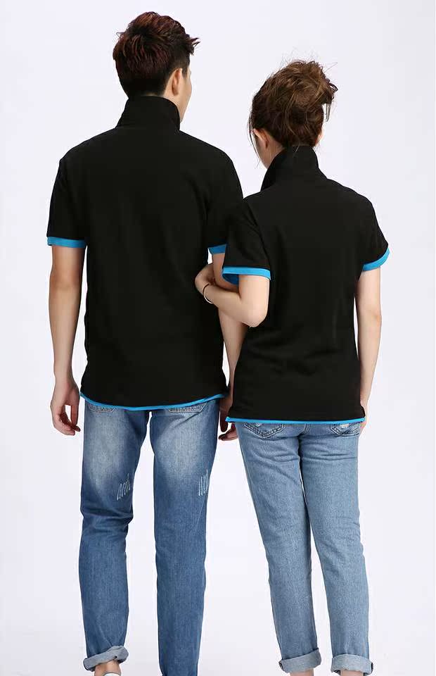 Quần áo bảo hộ lao động lớp dịch vụ màu sắc cổ áo tay áo ngắn nam và nữ mẫu POLO áo sơ mi cotton đặt hàng in logo áo khoác polo