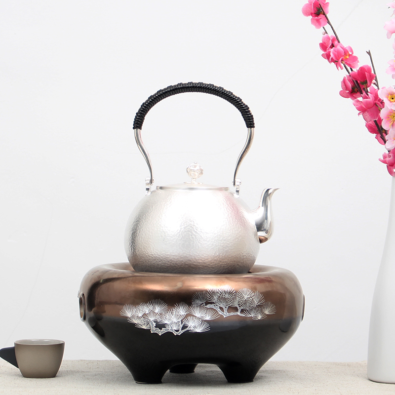 Taiwan Ceramic Warbler Song Burning Black Crystal Furnace Ultra Silent No Radiation German Crystalized Panel Bronze Silver Pot Home Cooking Tea Stove