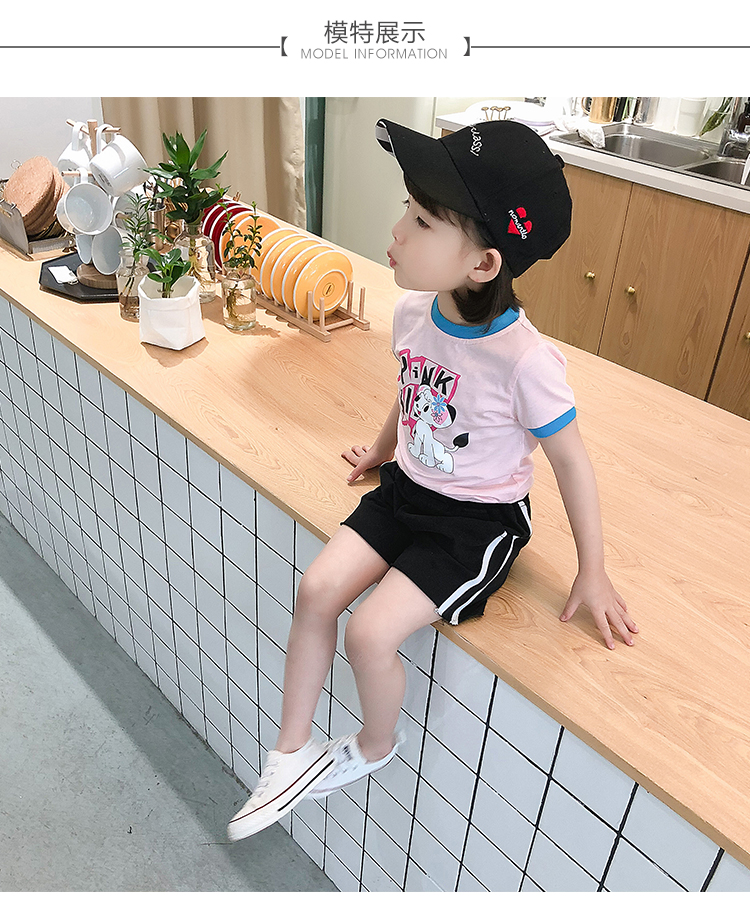 Cô gái phim hoạt hình in cotton T-Shirt 2018 mùa hè trẻ em mới của quần áo trẻ em Hàn Quốc ngắn tay bé t-shirt top