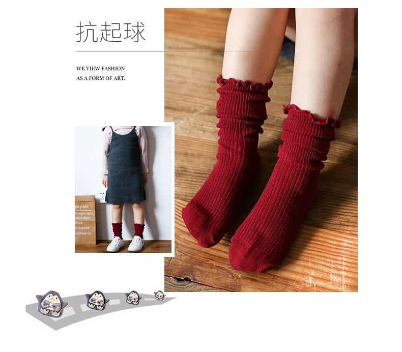 Bé gái vớ vớ trẻ em vớ cotton mùa xuân và mùa thu mùa đông vớ bé trong ống phiên bản Hàn Quốc của công chúa thủy triều cô gái Hàn Quốc