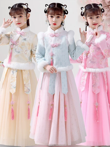 Бархатный демисезонный пуховик, зимний наряд маленькой принцессы, детская юбка, 2025 года