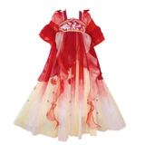 Hanfu Girls Summer Children's 2025 Новый древний стиль супер феи древний костюм летняя одежда Tang Girls Wear