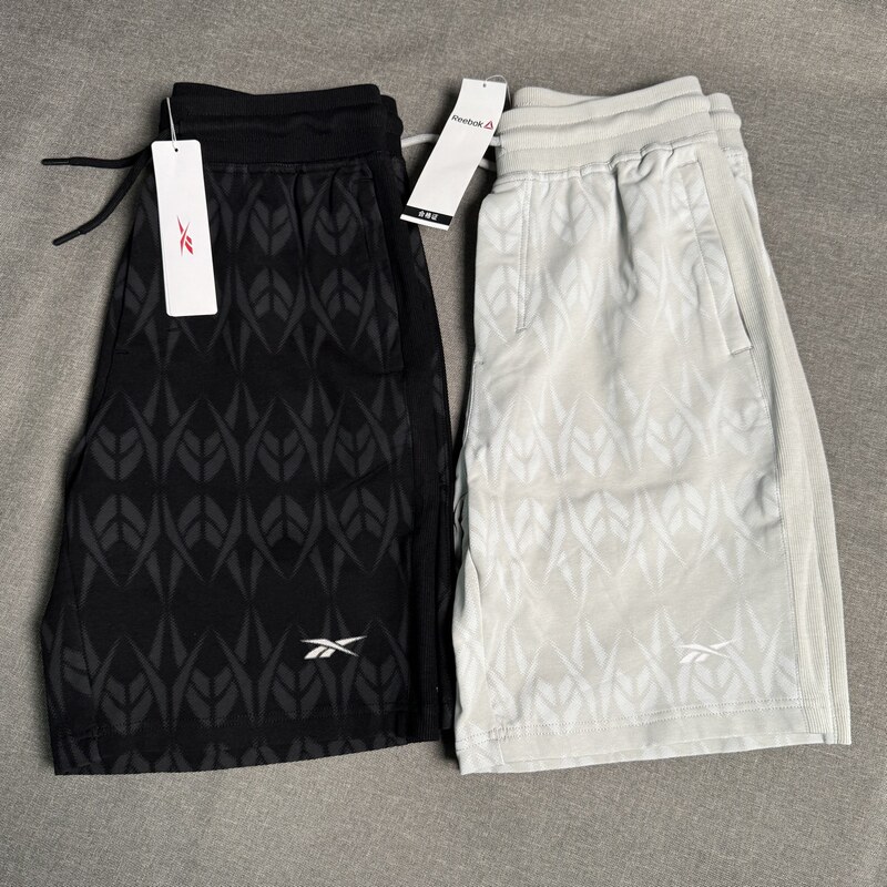 Authentic Reebok Men's Cotton Shorts, Breathable and Sweat-Absorbent, Men's Printed Shorts Authentic Reebok Men's Cotton Shorts, Breathable and Sweat-Absorbent, Men's Printed Shorts