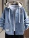 春季高级感牛仔衣服男外套2025新款初高中学生宽松连帽休闲夹克衫