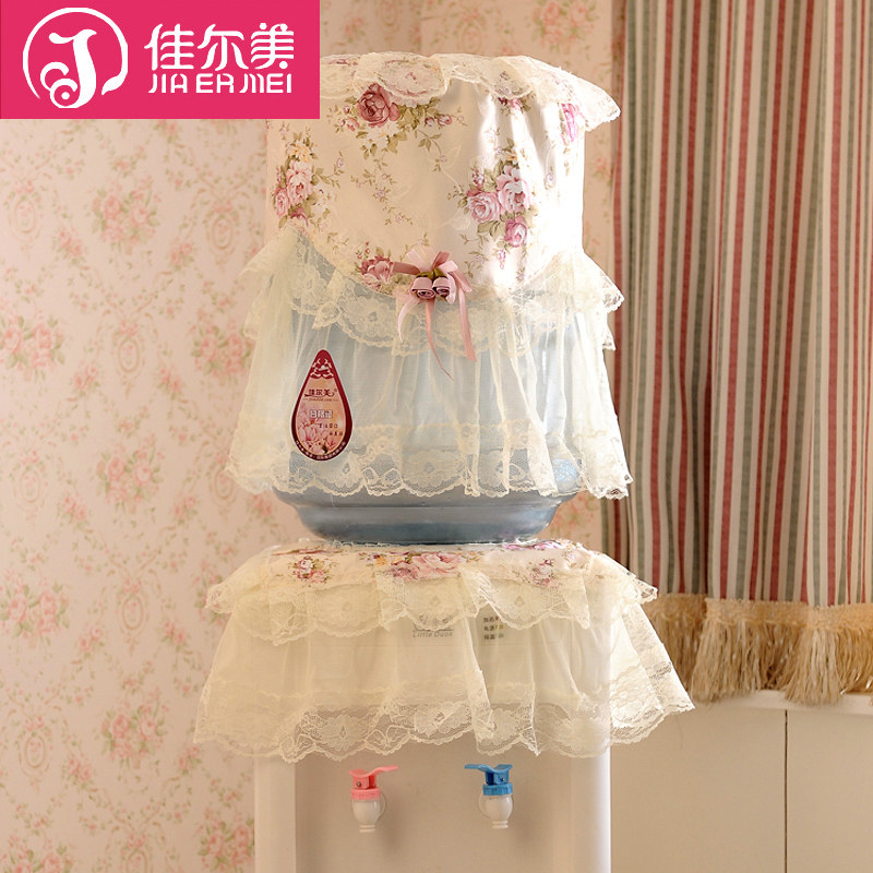 Water dispenser cover dust cover lace water dispenser cover two-piece set water dispenser bucket cover cover cloth household water bucket cover simple