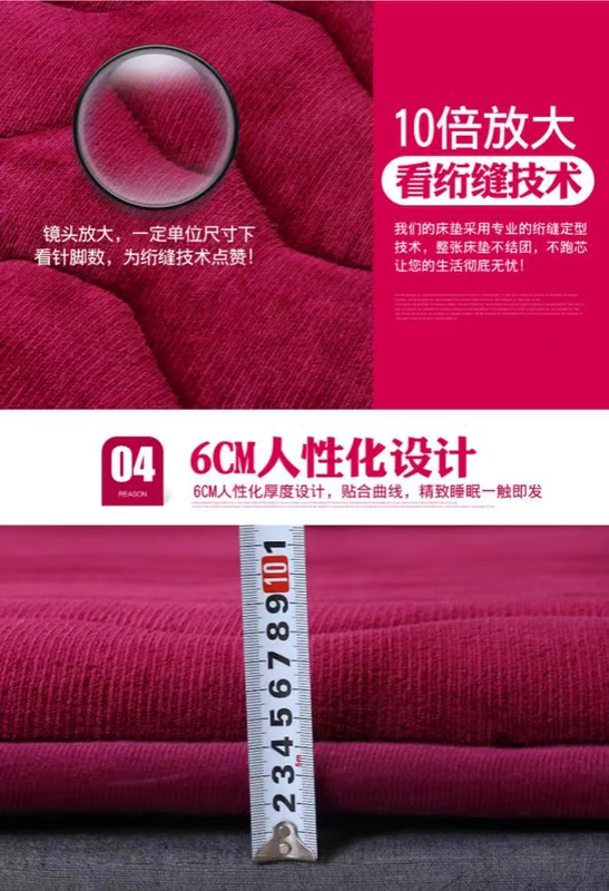 Nệm nhung Fale nhà nệm cộng với đệm cứng nhung 0,9m1,2 một mét hai 1,5 năm năm tám 1,8 × 2.0 bằng 2 - Nệm