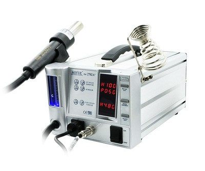 Aoyue 2702A+ digital display hot air removal soldering table Hot air gun constant temperature soldering station three-in-one air gun electric soldering iron desoldering