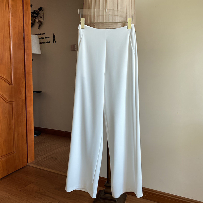 The pituality is good and cool to wear spring and summer new high waist display slim workplace woman taste OL loose casual wide pants