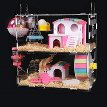 Small Hamster Baby Living Things Cage Acrylic Gold Silk Bear Nest Oversize Villa Double Package Toy Supplies Complete