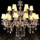European Crystal Chandelier, Luxury House Duplex Floor Living Room, Crystal Large Chandelier, Hotel Engineering Lobby Crystal Lamp