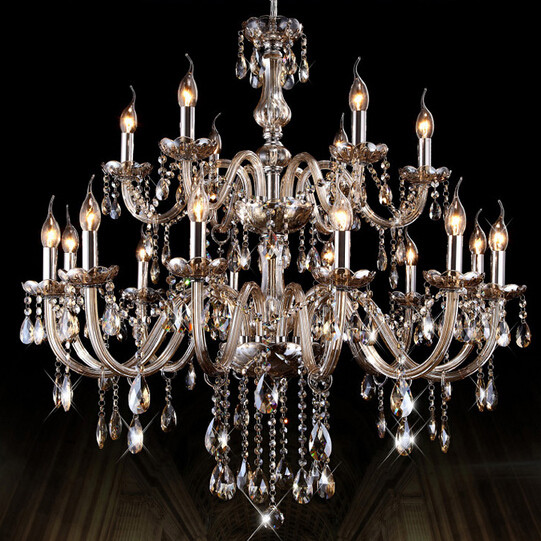 European Crystal Chandelier, Luxury House Duplex Floor Living Room, Crystal Large Chandelier, Hotel Engineering Lobby Crystal Lamp