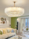 Light Luxury Minimalist Modern European-Style Led Crystal Chandelier Round Bedroom Living Room Lighting New Model Dining Room Lighting Fixtures