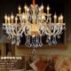 New Led Candle Crystal Chandelier Gold Transparent Crystal Lamp Simple European Style Accessible Luxury Elegant High-End