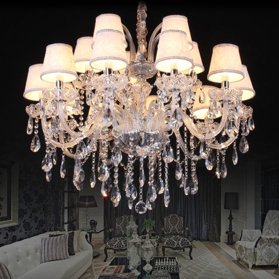 European-Style Crystal Chandelier for Living Room, Modern Minimalist Bedroom, Dining Room, Candle Chandelier, Atmospheric Crystal Lamp, Simple European Lighting