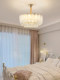 Light Luxury Minimalist Modern European-Style Led Crystal Chandelier Round Bedroom Living Room Lighting New Model Dining Room Lighting Fixtures