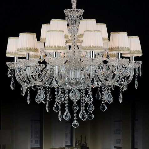Simple Modern Luxury Candle Crystal Chandelier for Bedroom, Living Room, Dining Room, Hotel Lobby, Guest Room Crystal Lamp
