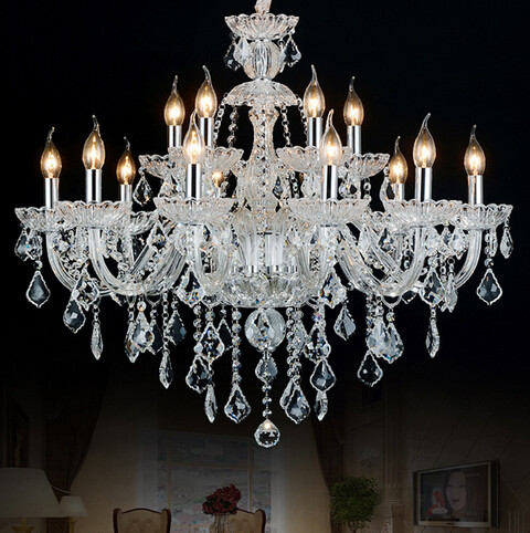 Simple Modern Luxury Candle Crystal Chandelier for Bedroom, Living Room, Dining Room, Hotel Lobby, Guest Room Crystal Lamp