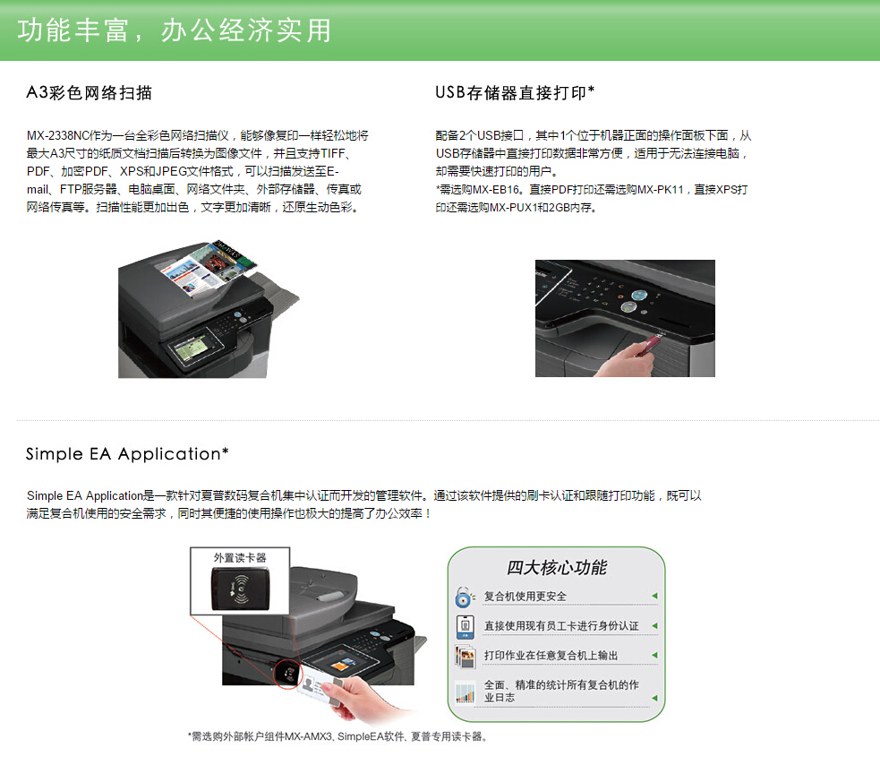 Quét mạng máy photocopy màu Sharp MX-2338NC với bộ nạp tài liệu Máy photocopy Sharp 2338 - Máy photocopy đa chức năng