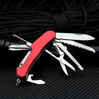 Đa chức năng Swiss Army Knife Outdoor Portable Mini Tool Cắm trại Folding Folding Tự vệ Kết hợp Công cụ Fruit Fruit dao xếp bỏ túi 