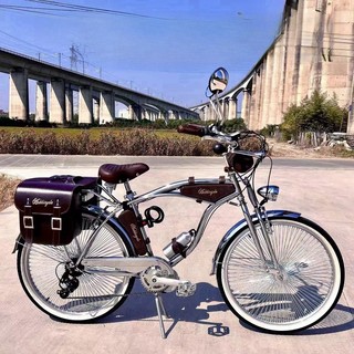 26尺寸锂电自行车复古姥爷自行车电助力自行车26