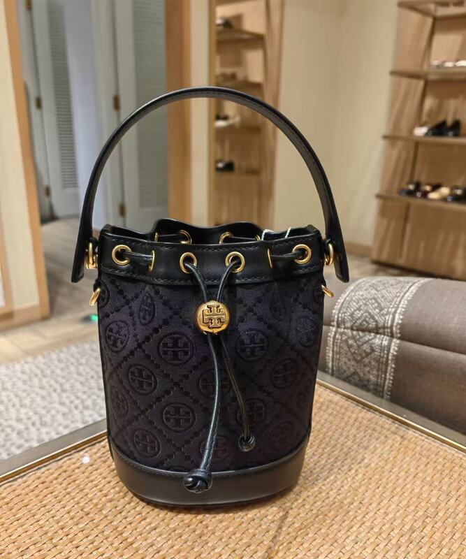 Happy Baby Us Direct Mail Tory Burch Exclusive Drawstring Bucket Bag Caramel Color