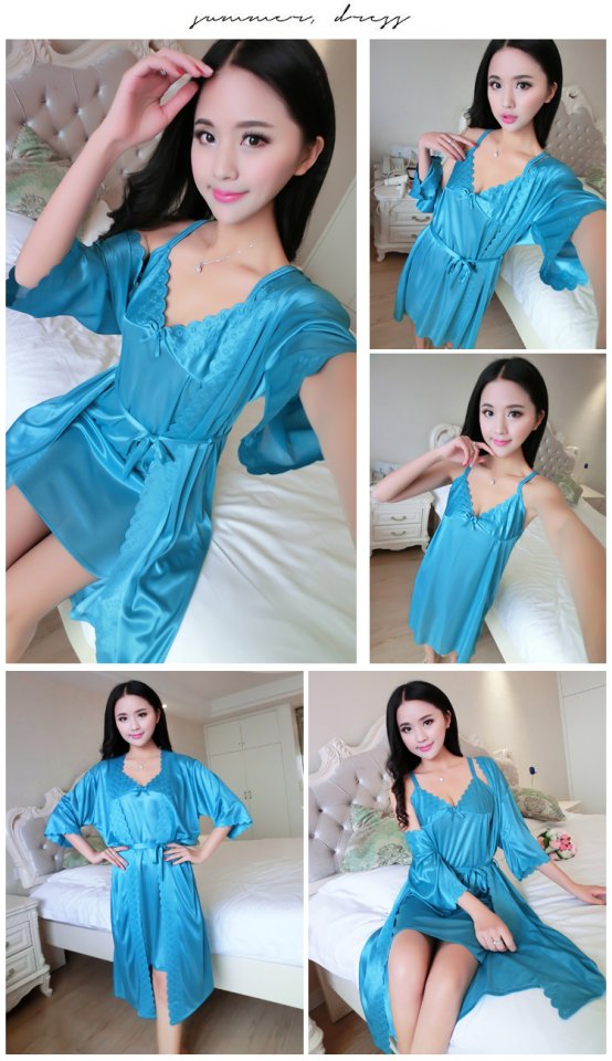 Đồ lót nữ chất béo nữ giảm kích thước lớn chất béo mm Phiên bản Hàn Quốc của chất béo gợi cảm mm Sao đêm 200 kg mùa hè cộng với phân bón để tăng váy ngủ thanh niên mùa hè Hàn Quốc