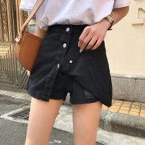 Black High Waist Jeans Womens Summer 2022 New Conspicuant Anti-Walking Light A Pair Of Pants Skirt Shorts and Outside Wearing