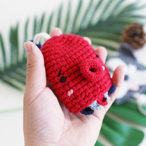 Japanese creative cartoon key case handmade knitted key case girl cute wool key bag finished product