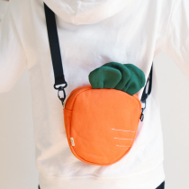 Korea Creative Skew Satchel Cloth Bag Cute Carrot Small Cloth Bag Mobile Phone Satchel Girl 100 lap bag