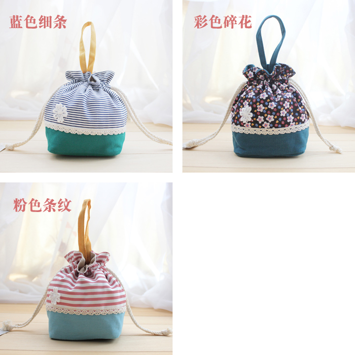 Túi vải ngọt ngào Túi xách nữ Túi xách dây rút iPhone6s Mobile Coin Purse túi xách nữ juno
