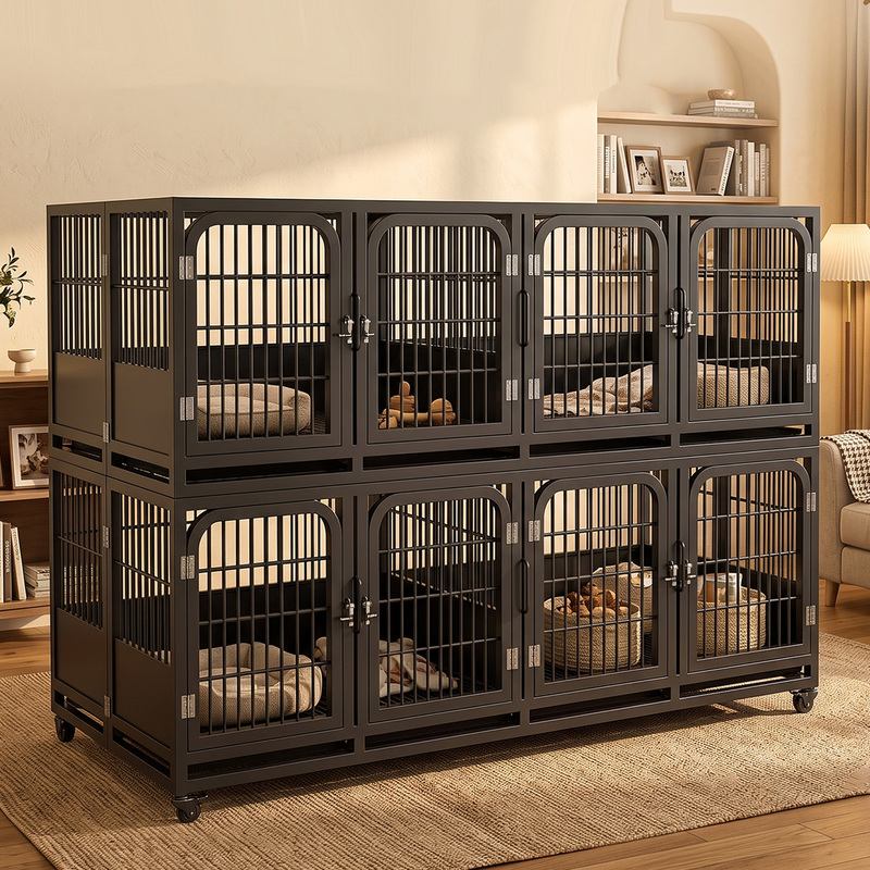 Dog Cage Breeding Cage for Medium-Sized Dogs, Small Dogs, Pet Shop Foster Care Breeding Cage, Multi-Layer Cat Cage with Tray, Pigeon Cage