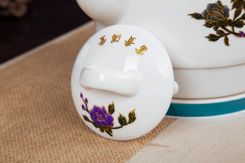 ấm sắc thuốc Jingdezhen Ấm đun nước bằng điện gốm gia dụng Tự động Tắt nguồn Chống cháy sứ Ấm siêu tốc Ấm sứ lớn màu xanh và trắng ấm nấu nước