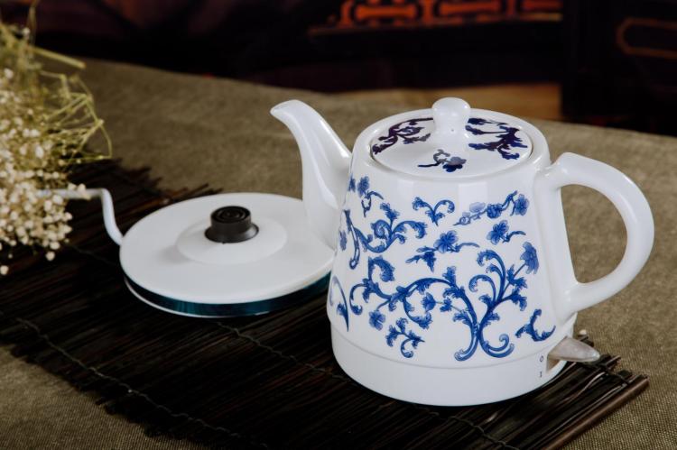 ấm siêu tốc giá rẻ Jingdezhen ấm đun nước điện gốm sứ lớn màu xanh và trắng ấm đun nước nhà bằng thép 304 ấm trà tự động tắt nguồn bình siêu tốc lock and lock