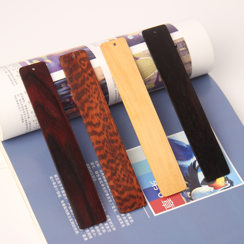 Mahogany wood carving diy bookmark custom semi-finished log small material sandalwood material 15*2 5*0 2cm polished