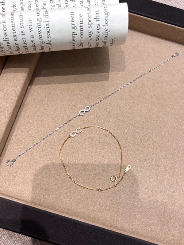 Jk·Infinite Symbol Loop 8-Shaped S925 Sterling Silver Niche Design Light Luxury Bracelet