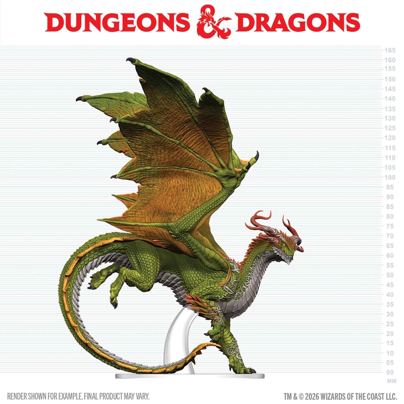 Magic: the Gathering Dungeons & Dragons Figure Static Model Statue Green Dragon Moonstone Dragon Blue Dragon Red Dragon