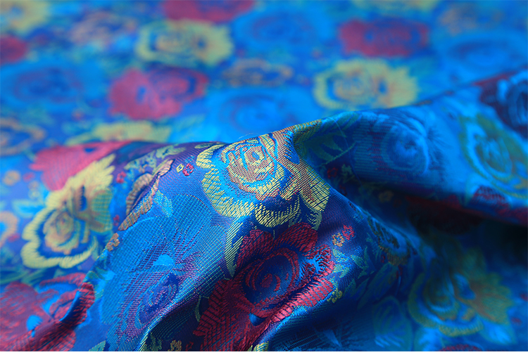 JX đơn điệu jacquard vải thổ cẩm vải tăng hoa hồng túi đệm bao bì gối handmade vải tự làm vải cotton 100