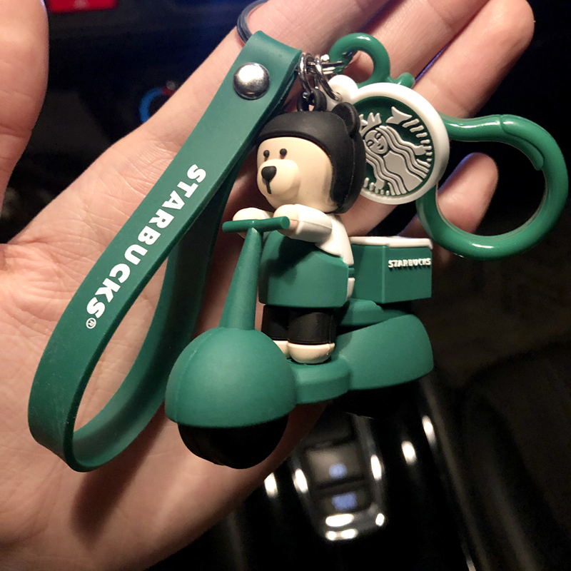 Starbucks Bear Internet Celebrity Keychain Korean Creative Cute Cartoon Car Gift Pendant for Men and Women Couples Bags Starbucks Bear Internet Celebrity Keychain Korean Creative Cute Cartoon Car Gift Pendant for Men and Women Couples Bags